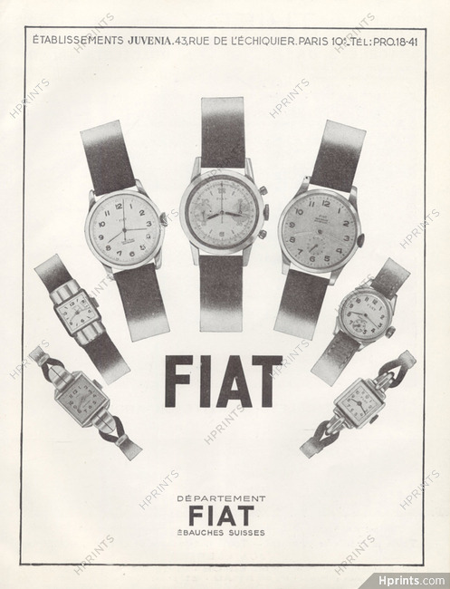 Juvenia (Watches) 1950 Fiat