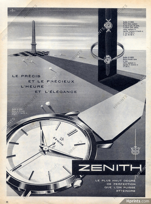 Zenith (Watches) 1958 — Advertisement