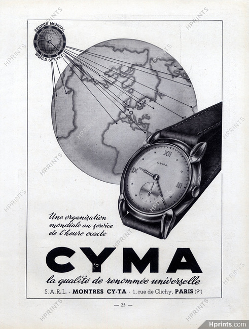 Cyma (Watches) 1947