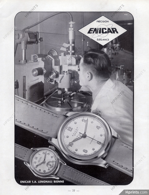 Enicar (Watches) 1948 Waterproof & Sport, Watches, Factory
