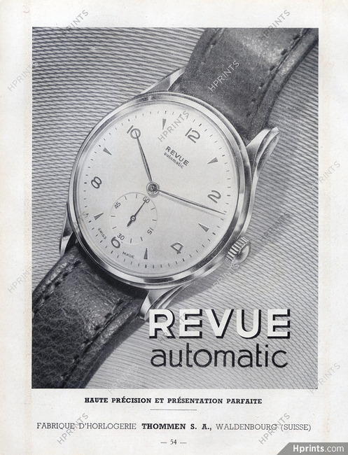 Ets Thommen (Watches) 1950 Revue Automatic