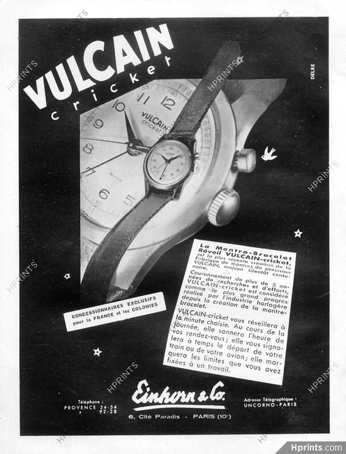 Vulcain (Watches) 1948 Einhorn & Co.