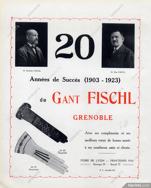 Fischl (Gloves) 1924 Rodolphe & Max Fischl portraits