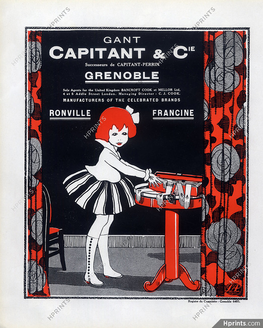 Capitant & Cie (Gloves) 1924 Jean Ray, Children, Kids