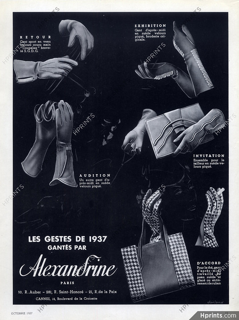 Alexandrine (Gloves) 1937 Handbags