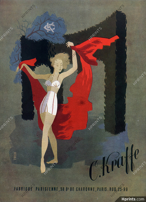 C. Kraffe (Lingerie) 1947 Trillo, Girdle, Bra