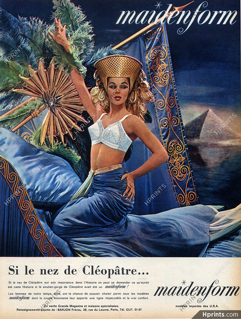 1961 Maidenform Arabesque Bra 'I dreamed I was a Knockout' vintage print Ad