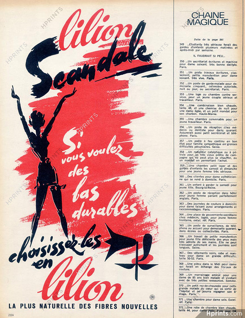Scandale (Stockings) 1954 lilion Stockings Hosiery