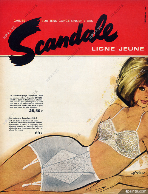 Scandale (Lingerie) 1964 Girdle & Bra, Pierre Couronne
