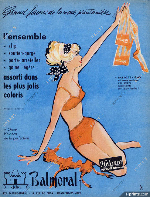 Gehel Balmoral (Lingerie) 1959 Bra, Panties, Stockings Hosiery, Pin-up