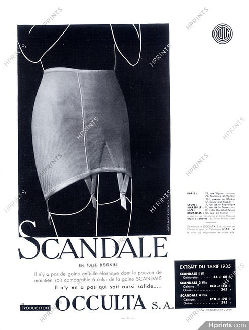 Scandale (Lingerie) 1935 Girdle