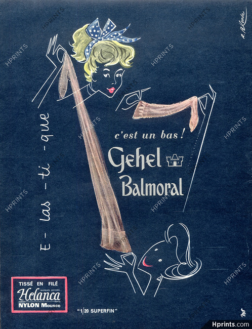 Géhel-Balmoral (Stockings) 1956 Roger Blonde