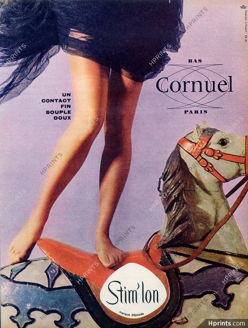 Cornuel (Hosiery) 1961 Stockings, Carousel, Merry-go-round, Photo Jean Coquin
