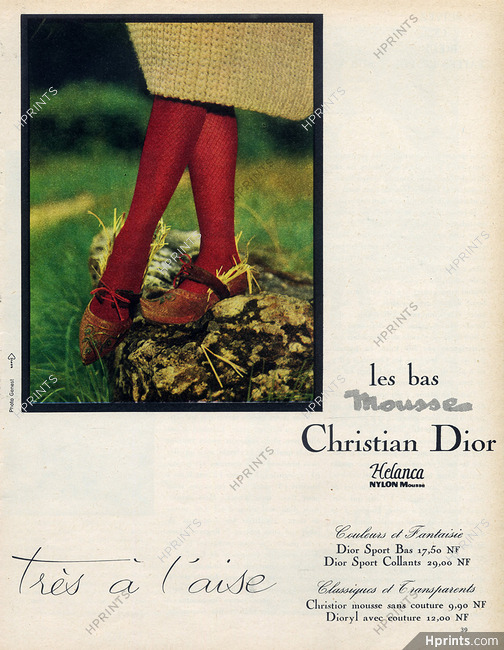 Christian Dior (Stockings Hosiery 1960 — Advertisement