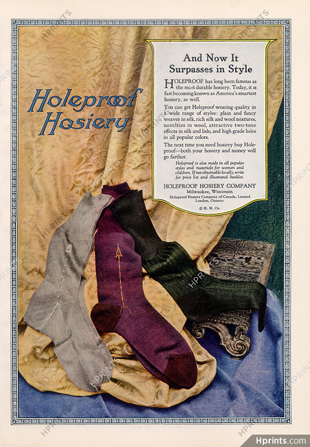 Holeproof (Stockings Hosiery) 1922 Socks