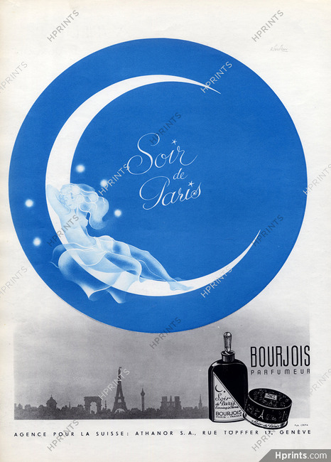 Bourjois (Perfumes) 1945 Soir de Paris, Albert (Alprou) Pouprou