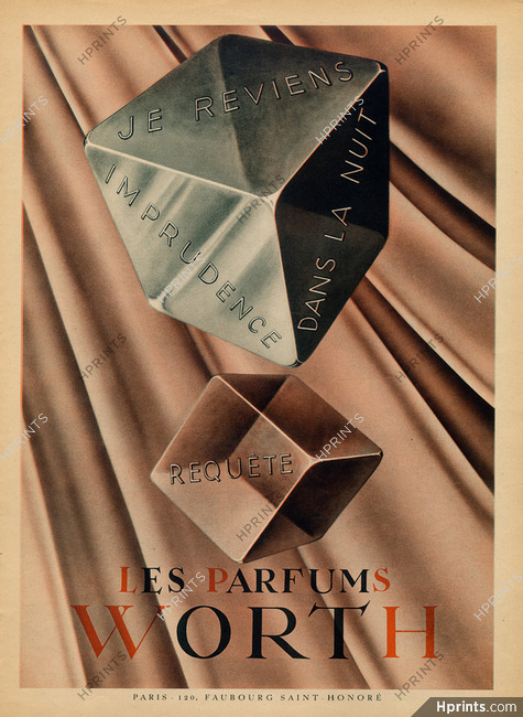 Worth (Perfumes) 1945 Requête, Je Reviens
