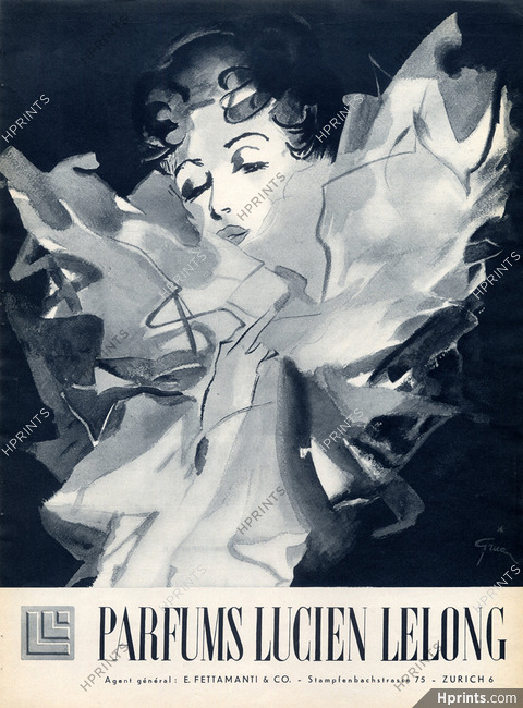 Lucien Lelong (Perfumes) 1945 René Gruau
