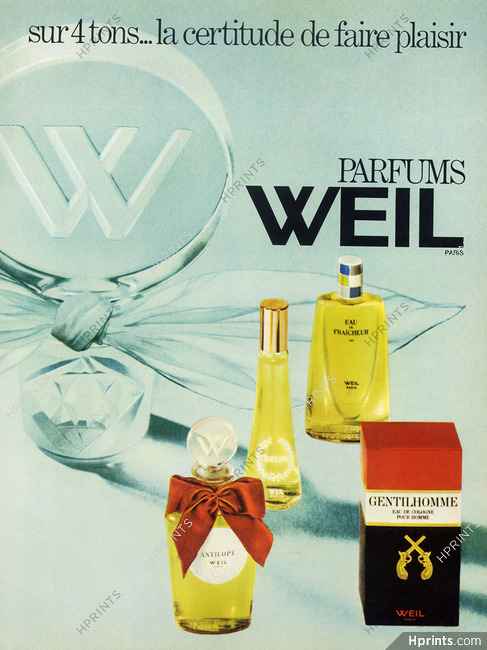 Weil (Perfumes) 1969 Zibeline, Antilope, Gentilhomme
