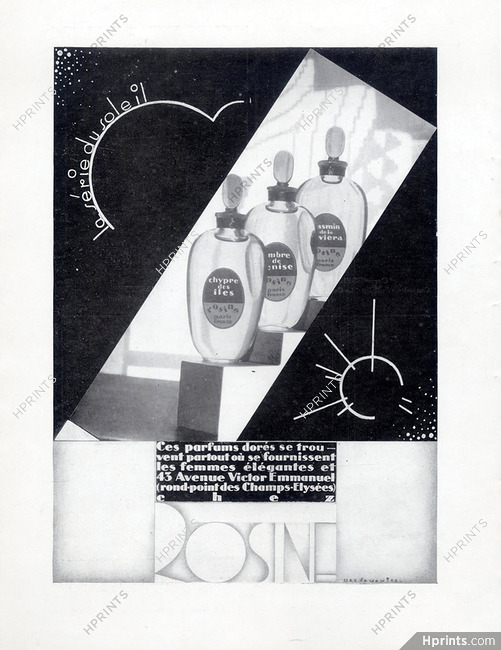 Rosine (Perfumes) 1928 La Série du Soleil, Art Deco Style