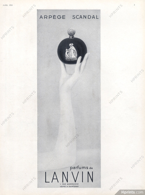 Lanvin (Perfumes) 1934 Arpège, Scandal