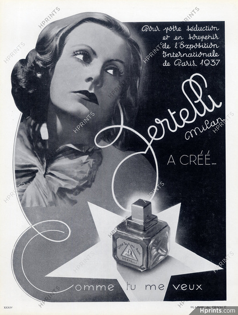 Bertelli (Perfumes) 1937 Comme tu me veux