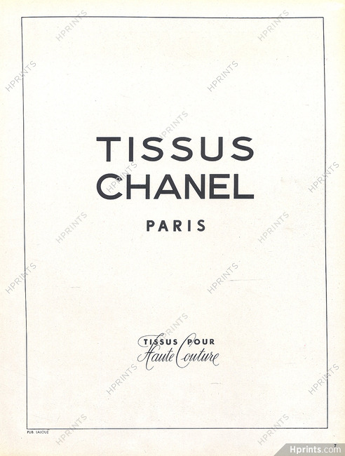 Tissus Chanel (Fabric) 1948 "Haute Couture"