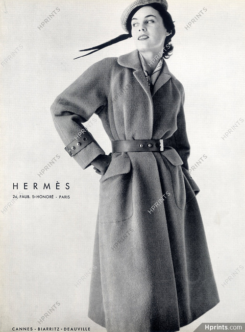 Hermès (Couture) 1954 Coat, Belt
