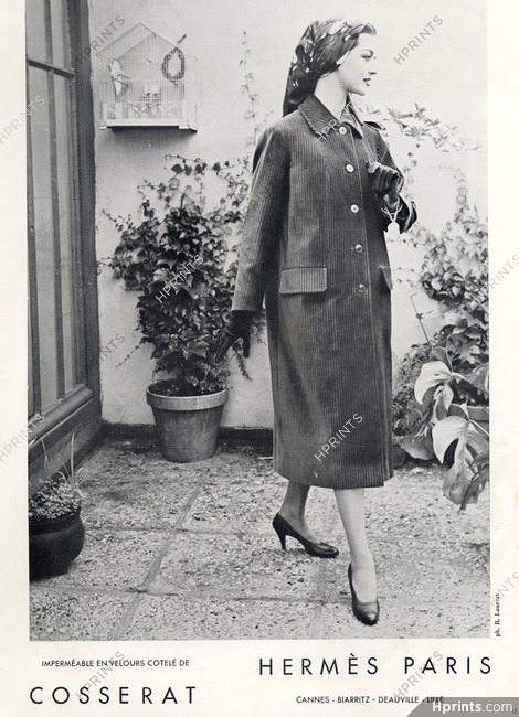 Hermès (Couture) 1956 Coat, Photo Robert Laurent, Cosserat