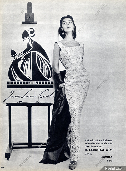 Jeanne Lanvin Castillo 1955 Evening Gown, Photo Guy Arsac, Montex, Paul Iribe