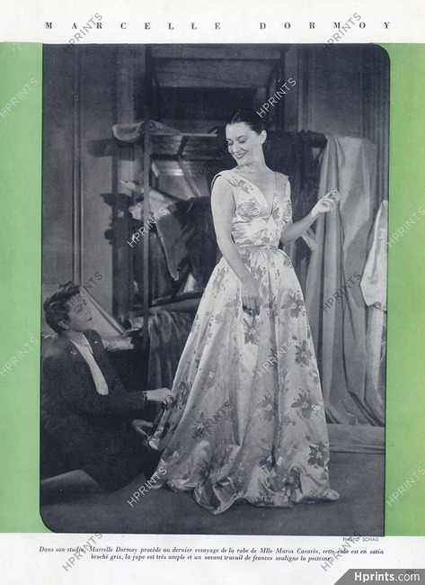 Mrs Marcelle Dormoy (Fitting) 1947 Model Maria Casarès, Photo Schall