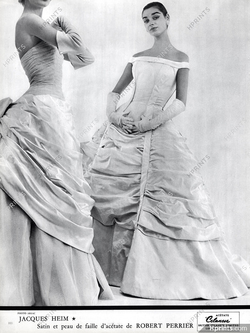 Jacques Heim 1955 Evening Gown, Photo Guy Arsac