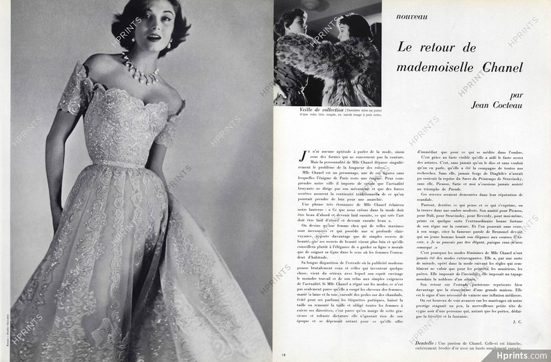 Le retour de mademoiselle Chanel, 1954 - Evening Gown, The Come