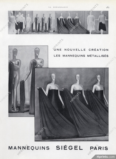 Siégel (Mannequins) 1928 The Metallic Models, Art Deco Style