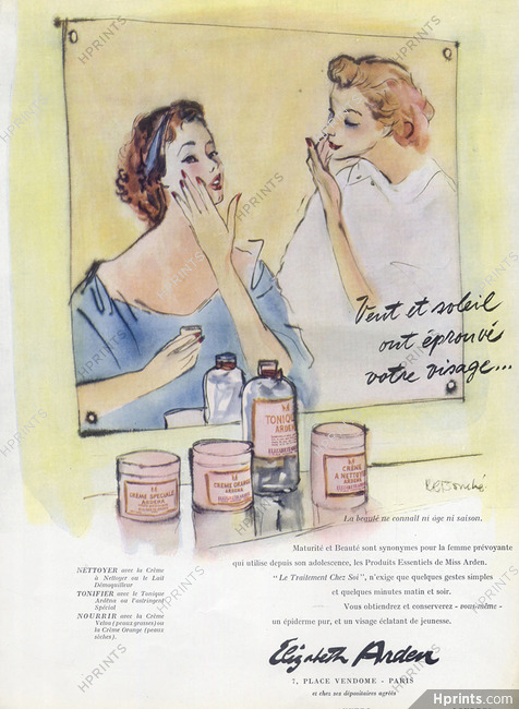 Elizabeth Arden (Cosmetics) 1954 René Bouché, Making-up