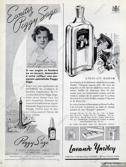 Peggy Sage (Cosmetics) 1939 Nail Polish