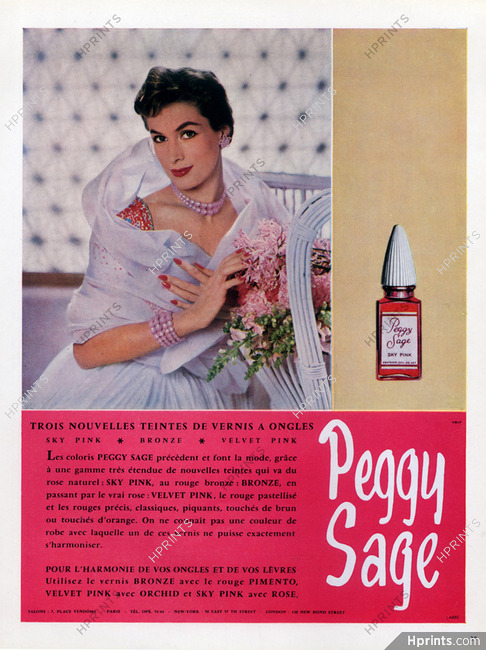Peggy Sage (Cosmetics) 1956 Nail Polish