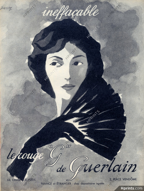 Guerlain (Cosmetics) 1957 Lyse Darcy, Lipstick — Cosmetics