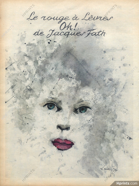 Jacques Fath (Cosmetics) 1956 Leonor Fini, Lipstick