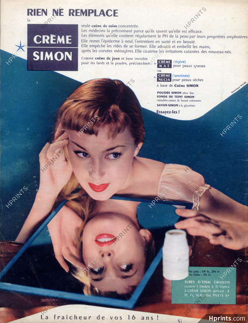 Crème Simon (Cosmetics) 1953 Dominique Wilms