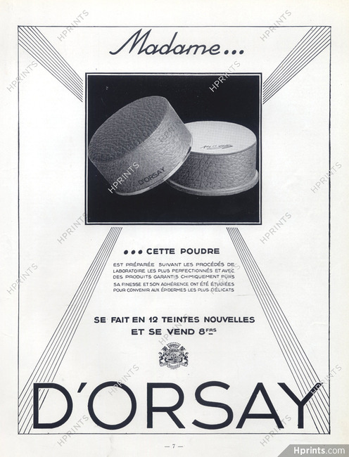 D'Orsay (Cosmetics) 1935