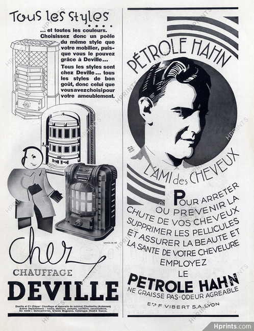 Pétrole Hahn 1934 — Hair care — Advertisement