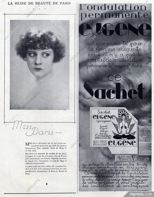 Eugène (Cosmetics) 1929 Miss Paris
