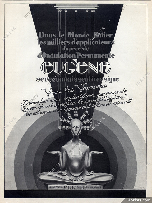 Eugène (Hair Care) 1927 M. Carlier, Art Deco, Metropolis