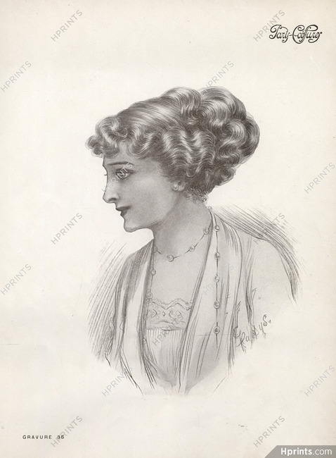 Paris-Coiffures (Hairstyle) 1911 Gladys