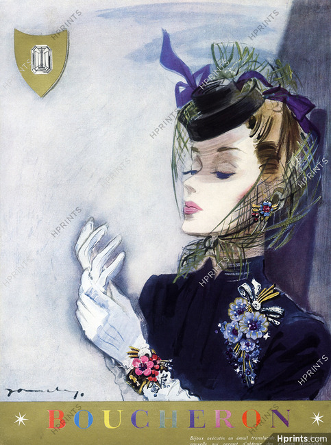 Boucheron (Jewels) 1941 Clip Email Translucide, Jacques Demachy