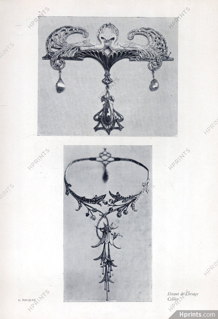 Georges Fouquet (Jewels) 1905 Brooch, Necklace, Art Nouveau Style