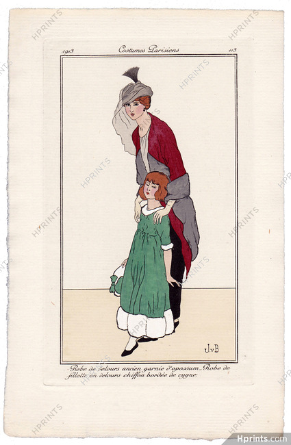 Jan Van Brock 1913 Journal des Dames et des Modes Costumes Parisiens N°113, Children