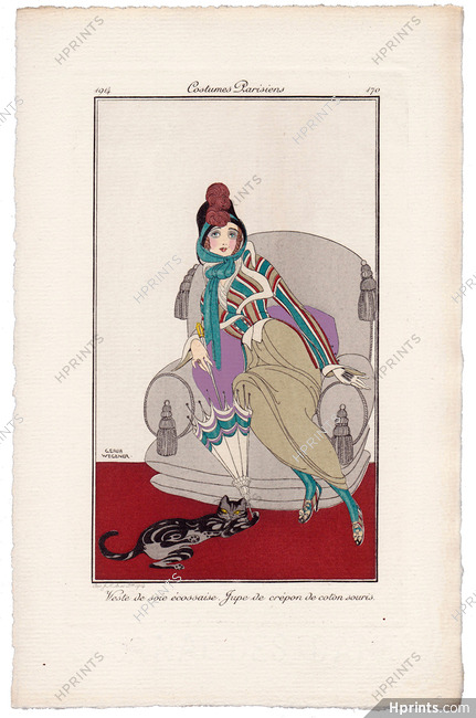 Gerda Wegener 1914 Journal des Dames et des Modes Costumes Parisiens N°170 Cat