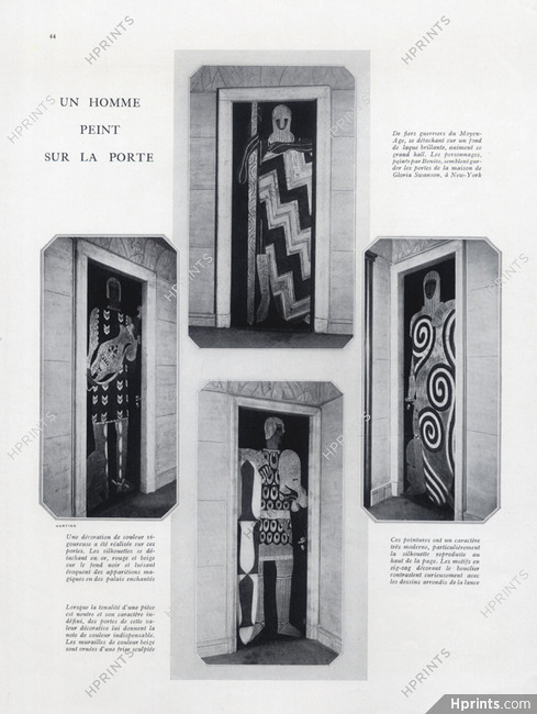 Eduardo Garcia Benito 1927 Doors at the House of Gloria Swanson in New-York